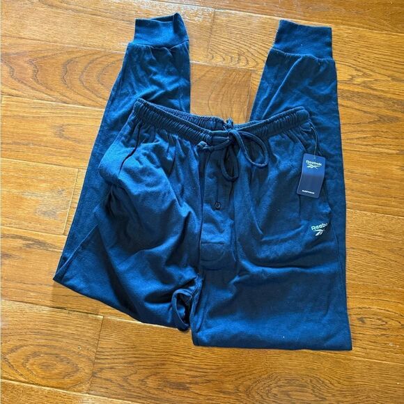 NWT Reebok size M Men's Navy Blue Sleepwear Pants - Picture 1 of 8